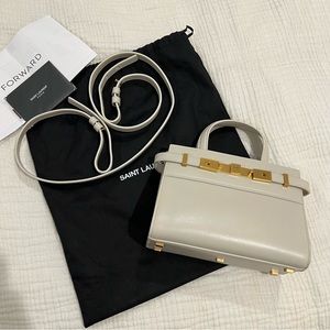 Saint Laurent Nano Manhattan Shopping Bag Crema Soft